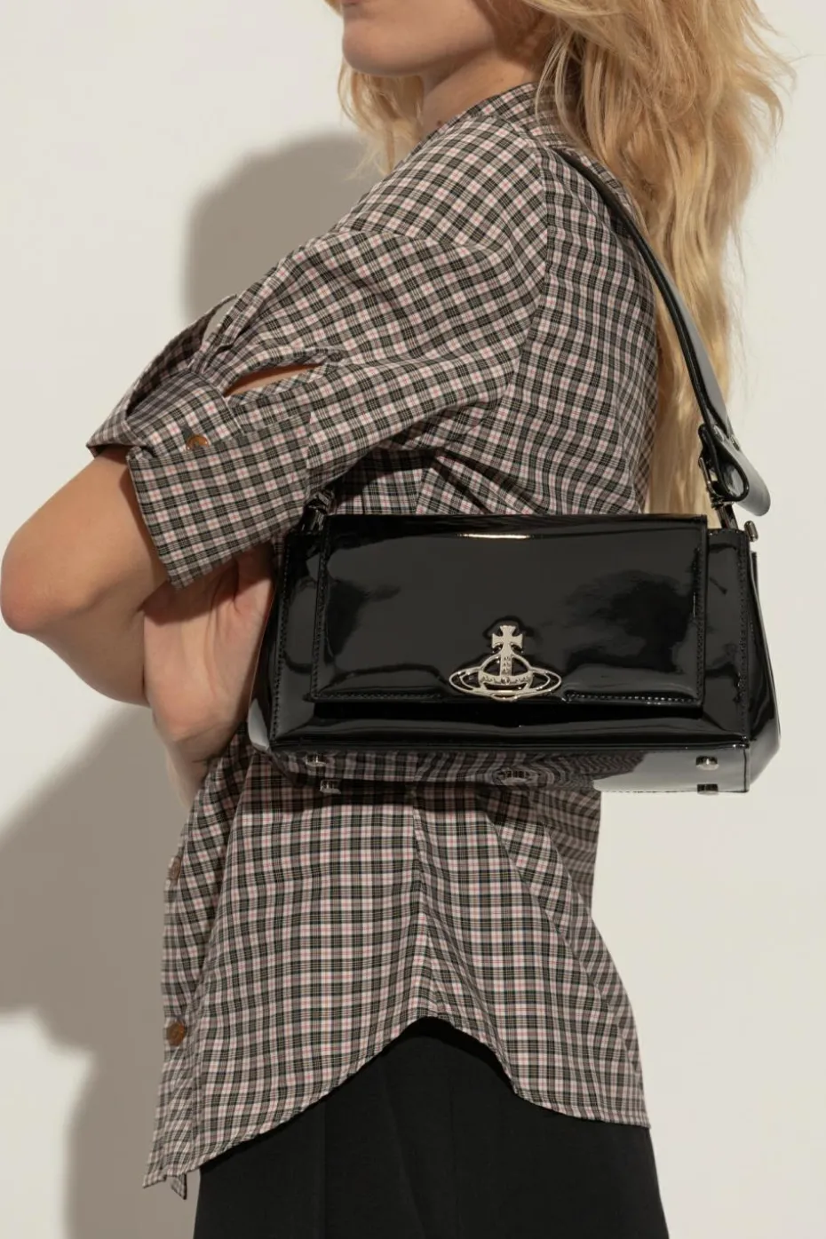 Vivienne Westwood CZARNY Torba do ręki `Hazel Medium`