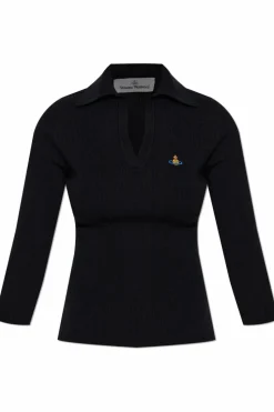 Vivienne Westwood CZARNY Polo z logo