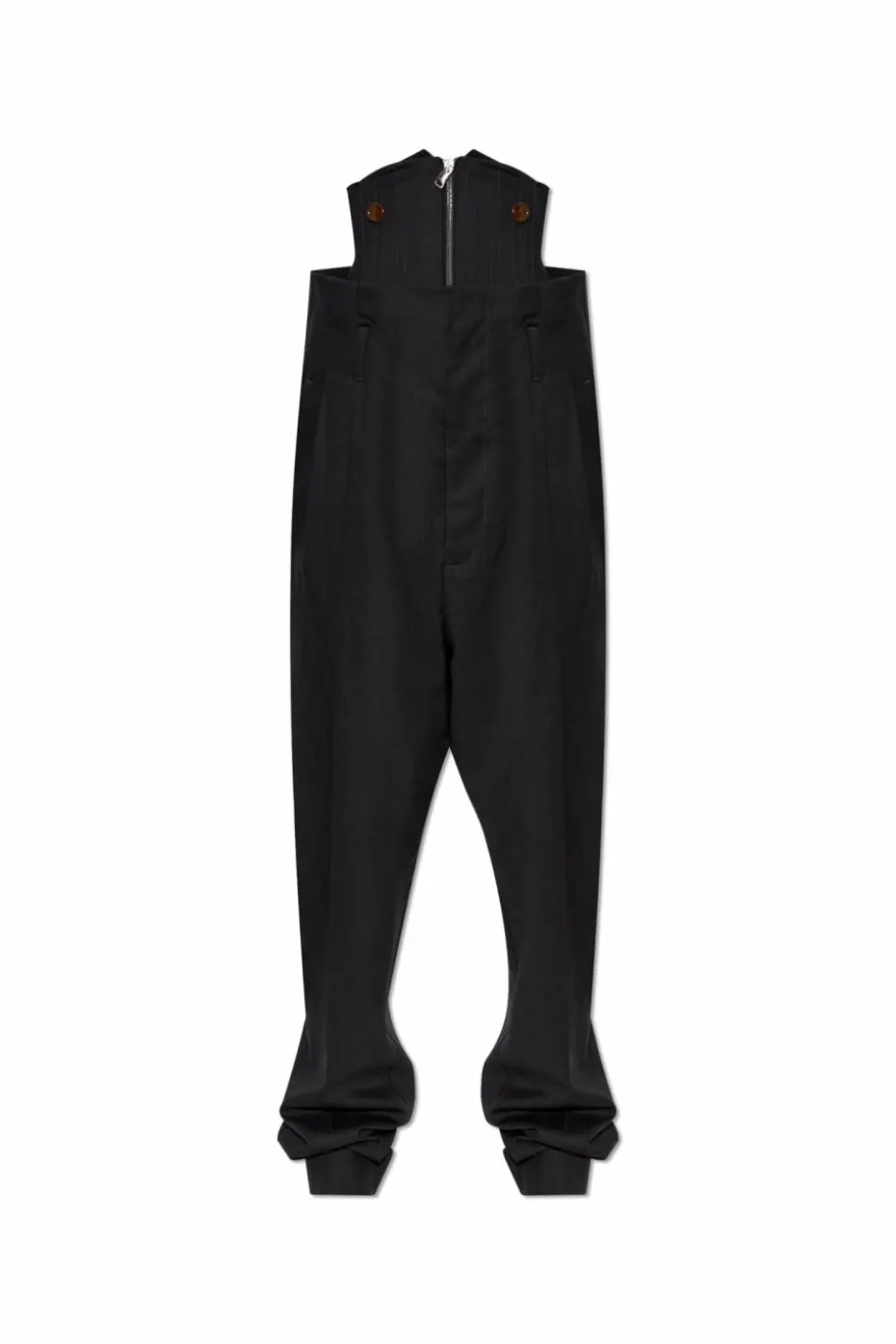 Vivienne Westwood SZARY Spodnie z odpinanym gorsetem