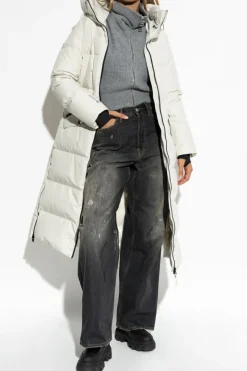 Woolrich BIAŁY Kurtka puchowa z kapturem