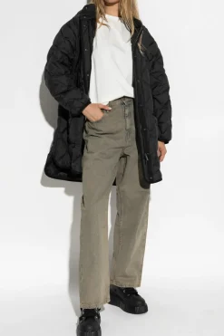 Woolrich CZARNY Kurtka puchowa z odpinanym kapturem