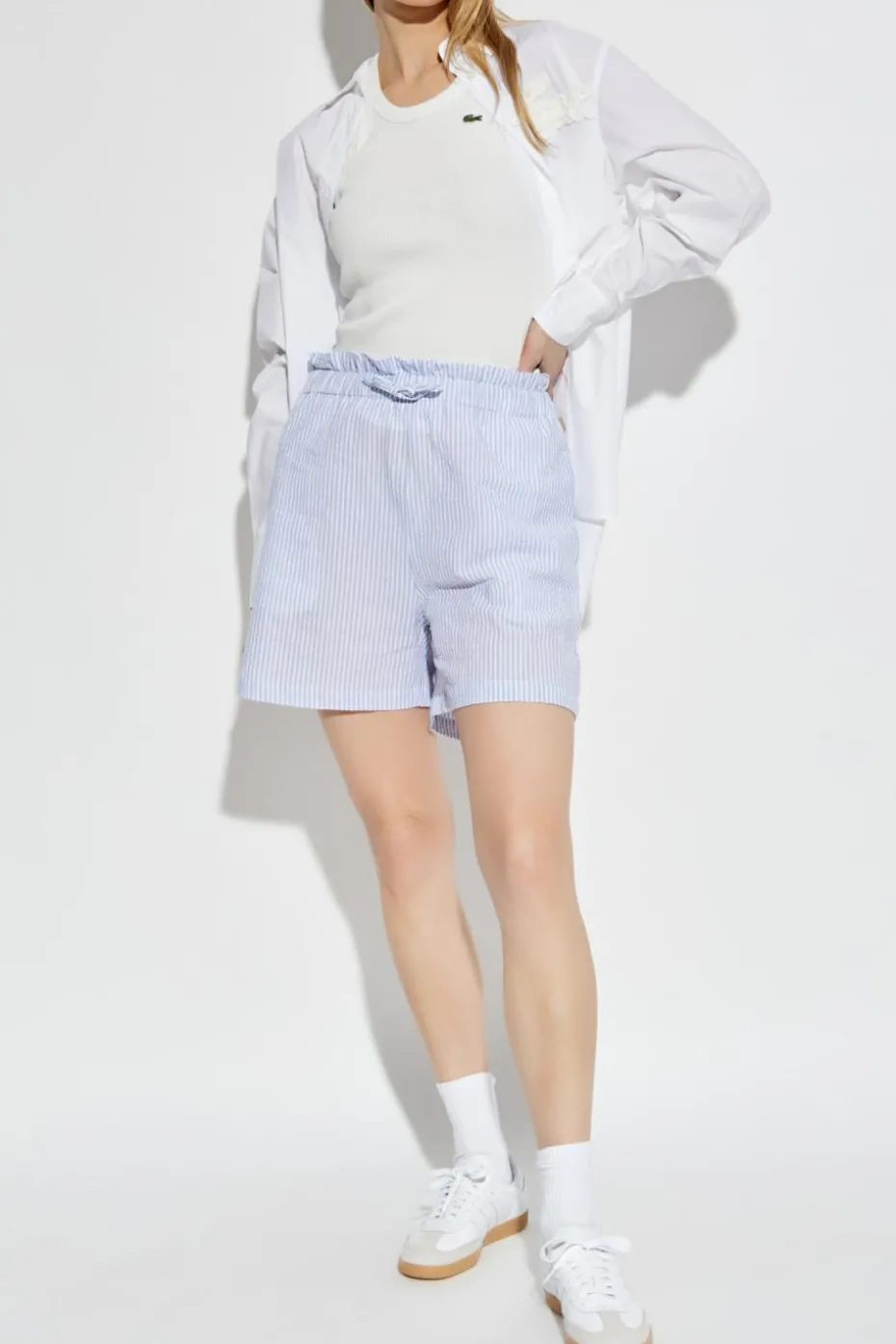 Woolrich jasnoniebieski Szorty ze wzorem w pasy