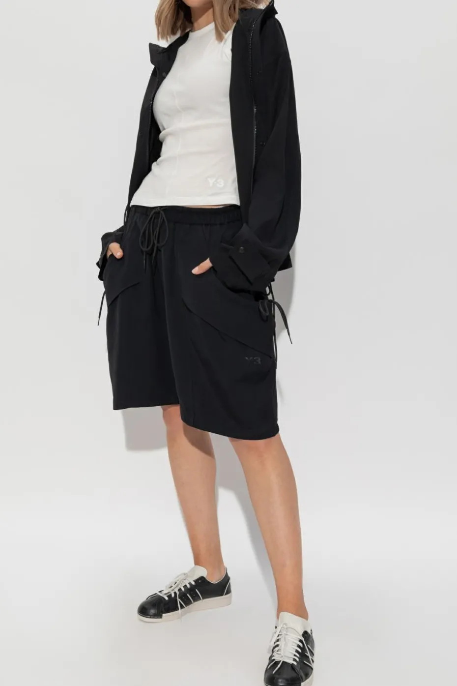 Y-3 BIAŁY Top bez rękawów