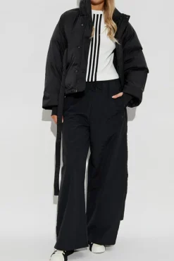 Y-3 BIAŁY T-shirt z długim rękawem ‘Cinch’