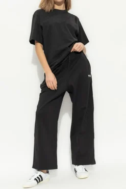Y-3 CZARNY Spodnie dresowe z logo