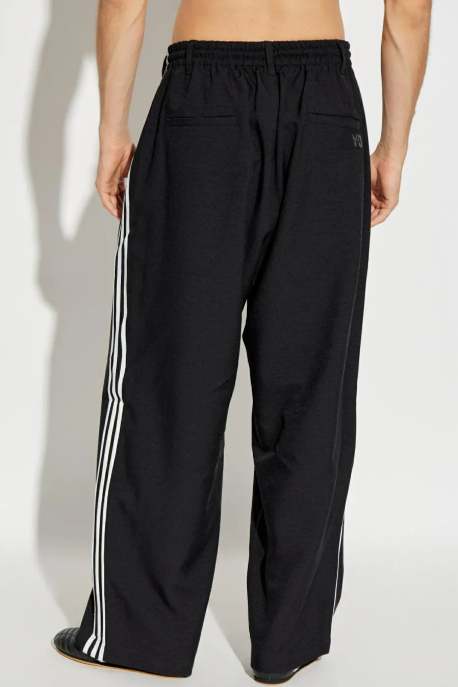 Y-3 CZARNY Spodnie z logo