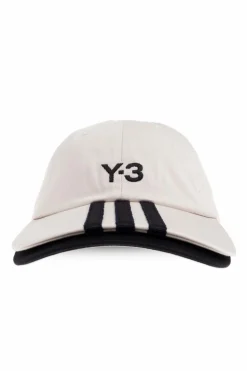 Y-3 kremowy Czapka z daszkami
