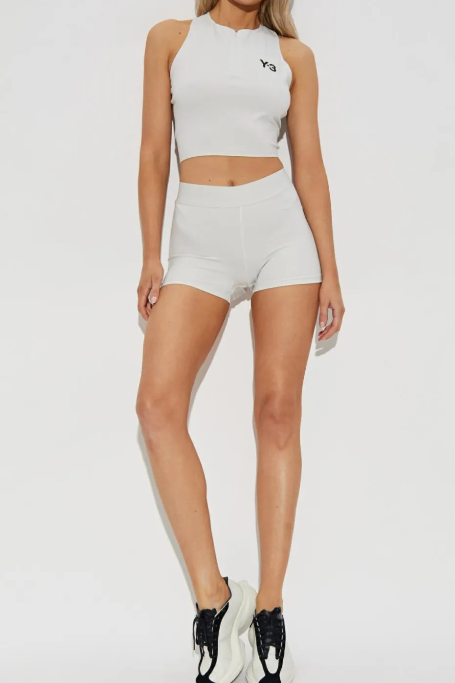 Y-3 SZARY Top z kolekcji `Tennis US`