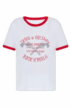 Zadig & Voltaire BIAŁY T-shirt `Woos`