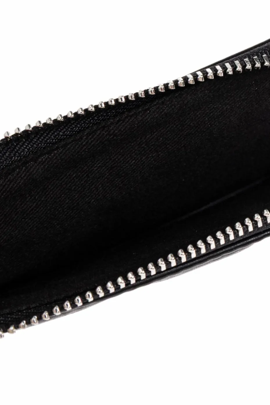 Zadig & Voltaire CZARNY Pikowany portfel skórzany