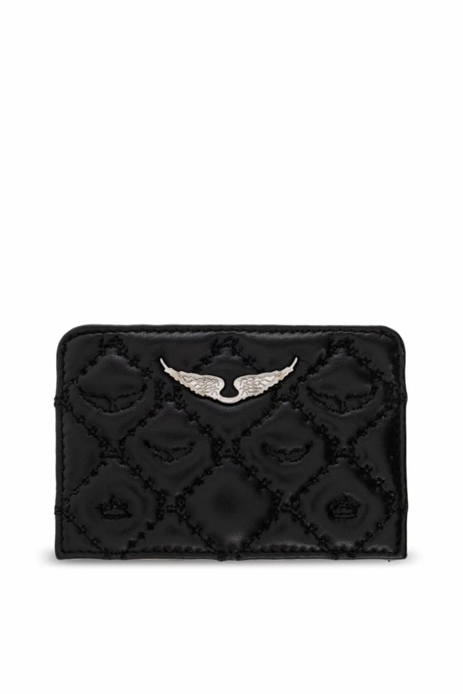 Zadig & Voltaire CZARNY Pikowane etui na karty