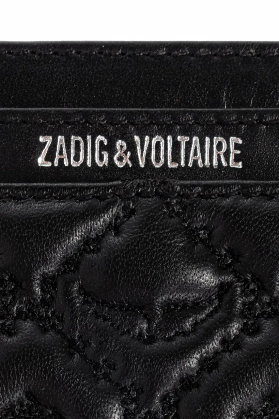 Zadig & Voltaire CZARNY Pikowane etui na karty