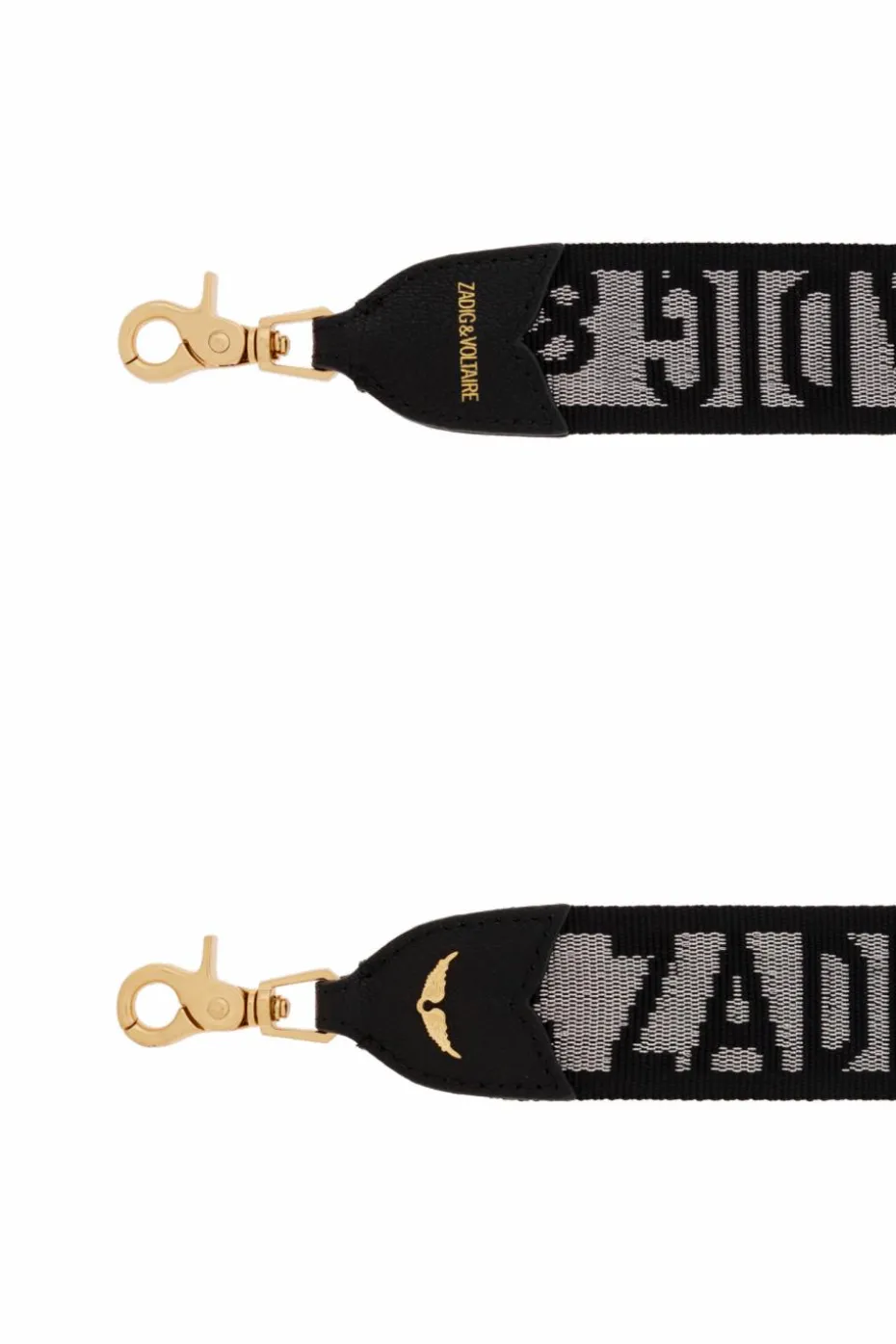 Zadig & Voltaire CZARNY Regulowany pasek do torby