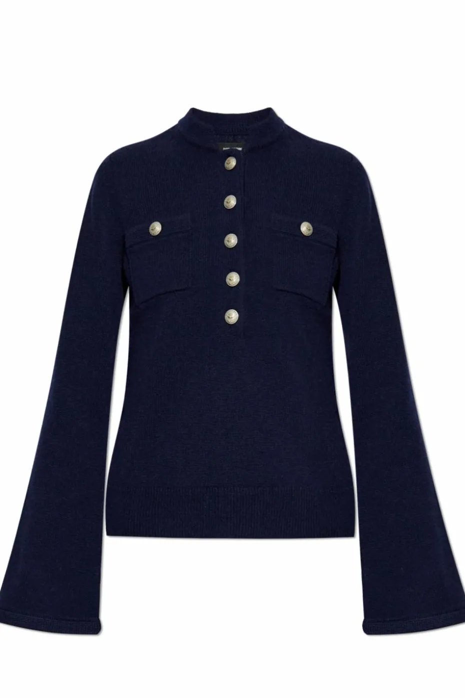 Zadig & Voltaire GRANATOWY Wełniany sweter