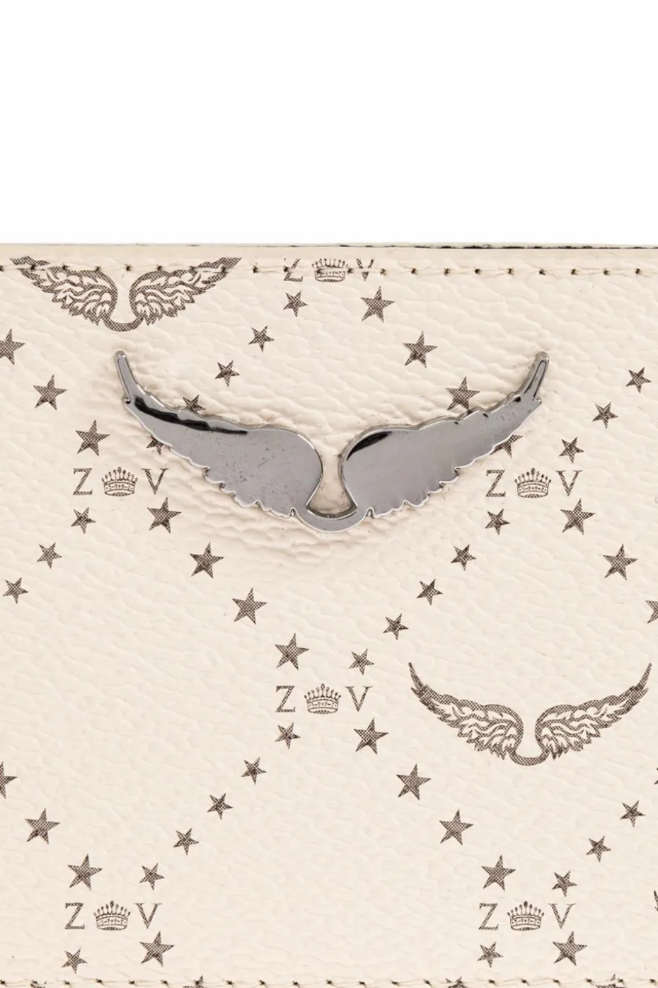 Zadig & Voltaire kremowy Etui na karty z logo