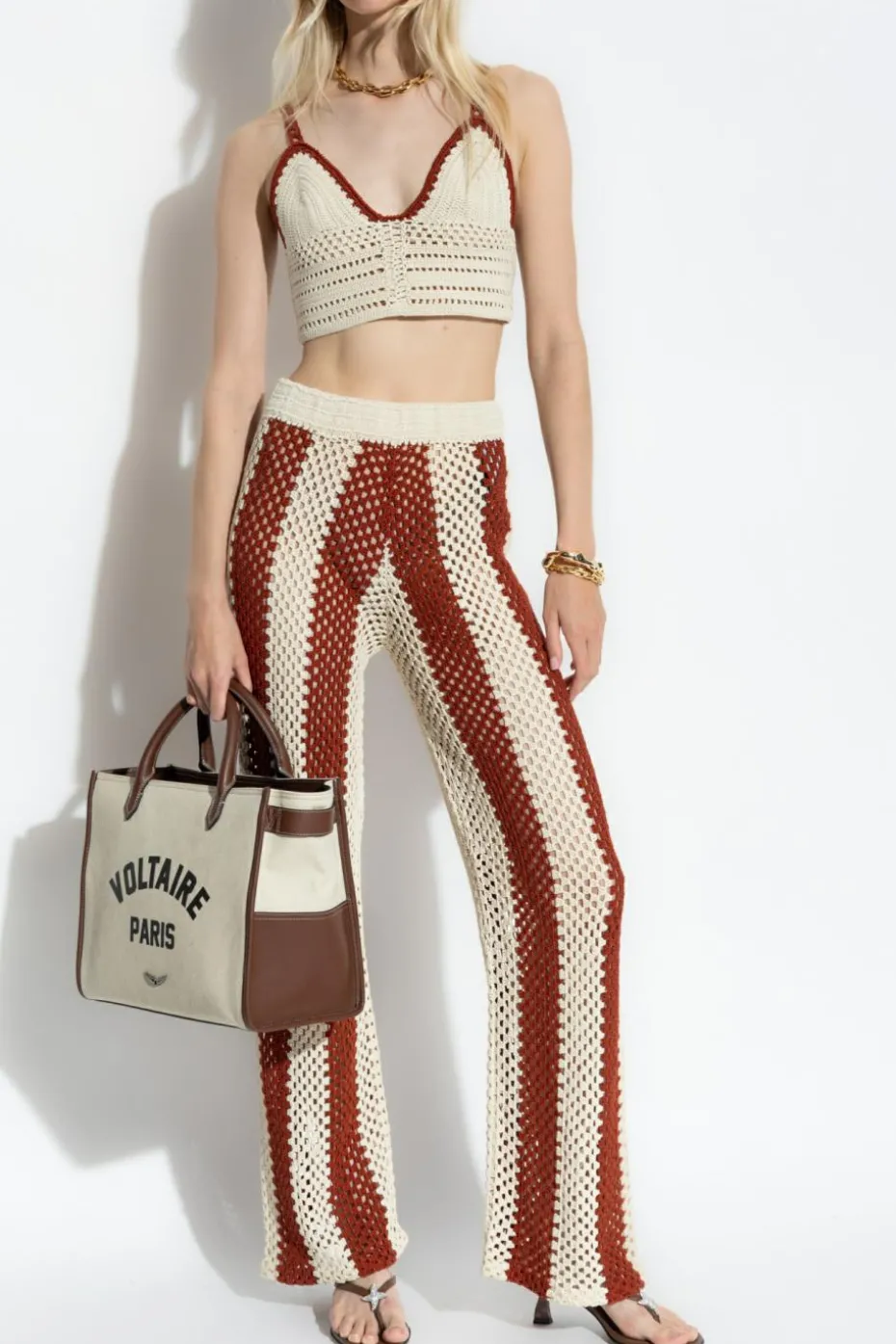 Zadig & Voltaire kremowy Top `Taly`