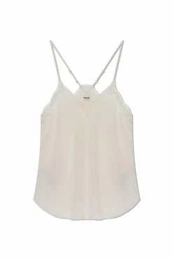 Zadig & Voltaire kremowy Top `Christy`