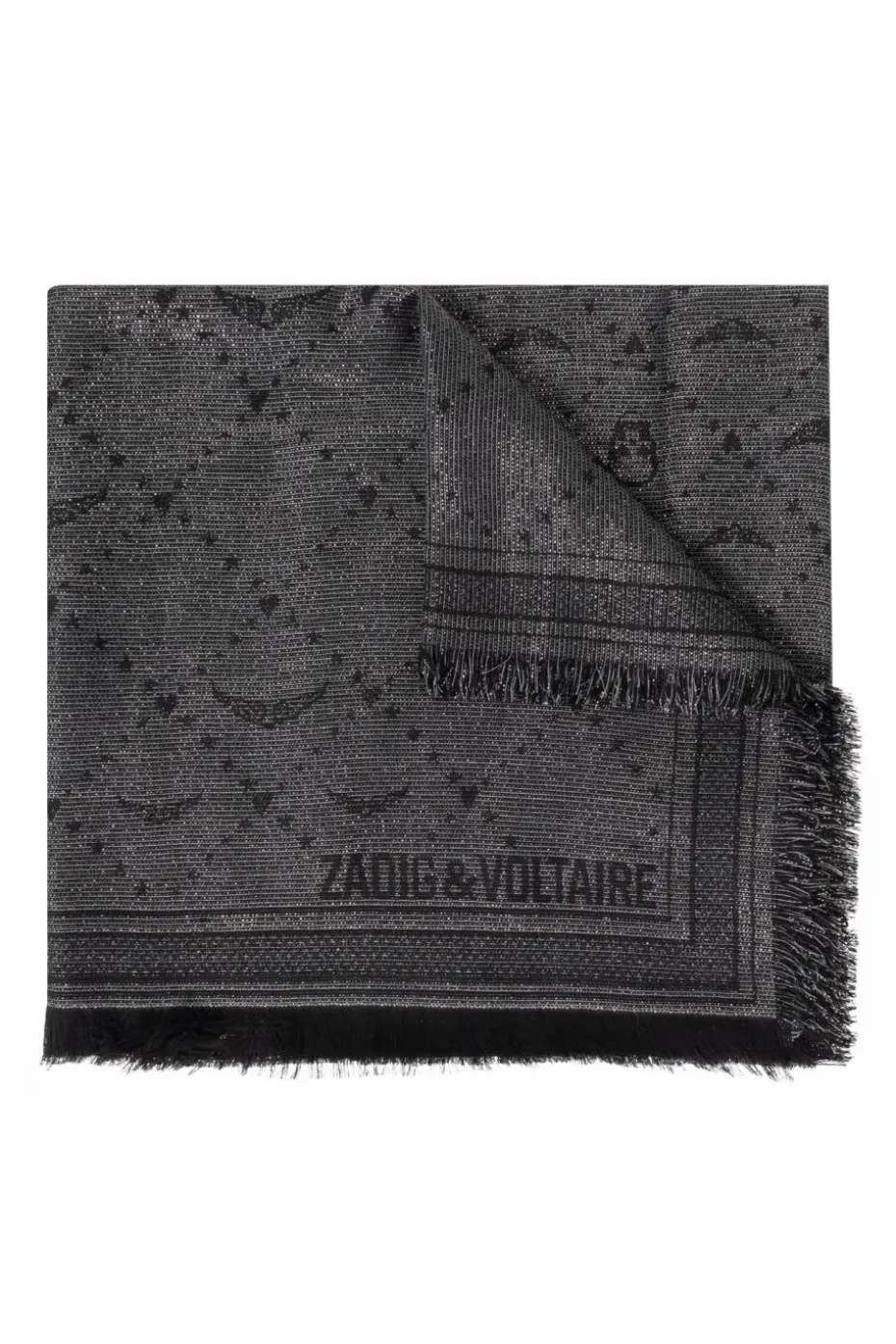 Zadig & Voltaire SZARY Chusta `Glenn`