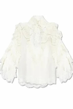 Zimmermann BIAŁY Ażurowy top